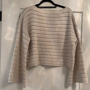Lovestitch Cropped Cream Sweater
